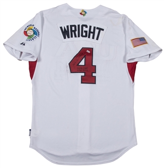2009 David Wright Game Used and Signed USA WBC Round 1 Jersey Worn on 03/07/09 (MLB Authenticated)